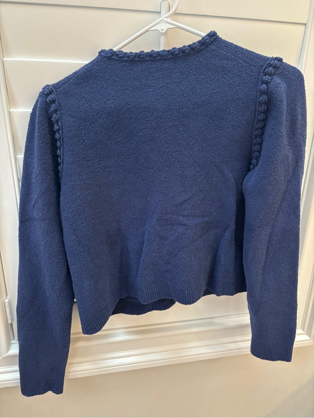 J. Crew Navy Odette sweater lady jacket in cotton-blend bouclé Size Small - Picture 4 of 4